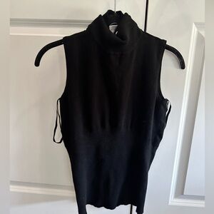 White House Black Market Black Sleeveless Shirt